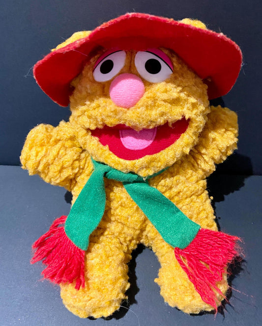 Vintage Rare 1980s Muppet Babies Fozzie Bear with Hat 8 Inch Plush