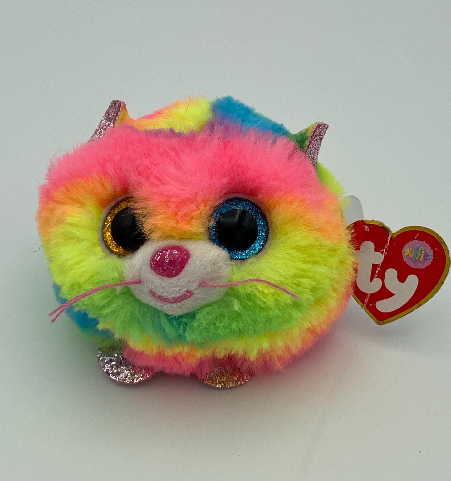 TY Puffies Collection - Gizmo Rainbow Cat 4 Inch Plush with Tag
