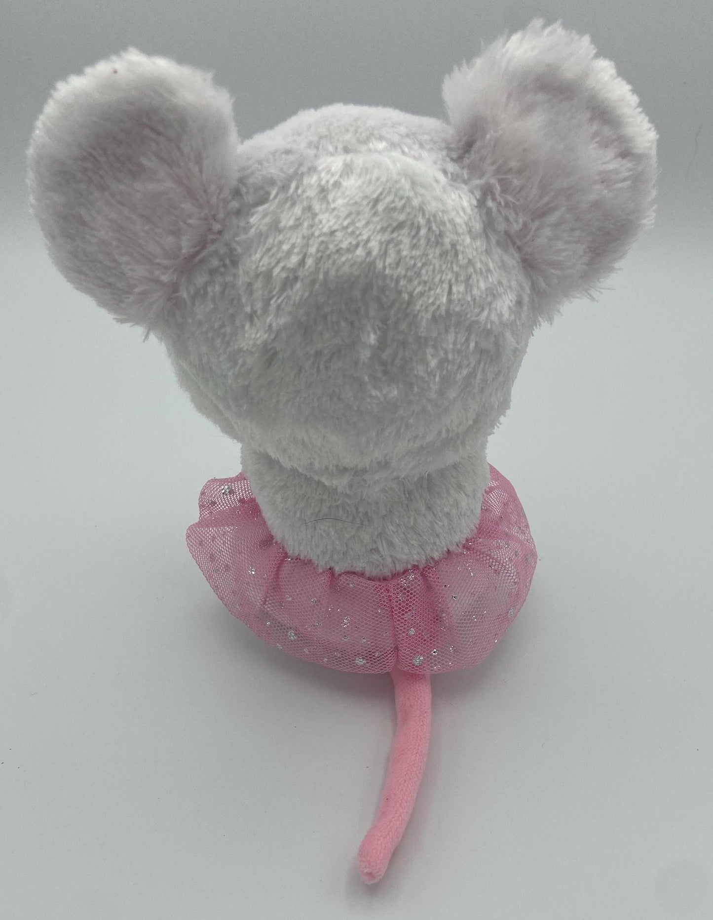 TY Silk Beanie Boos Nina the Pink and White Ballerina Sparkle Mouse Plush 6 Inch
