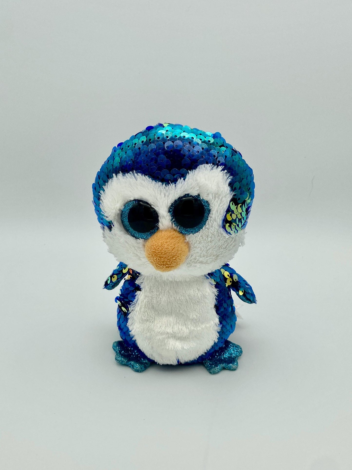 Ty Beanie Baby Penguin 6 Inch Payton Plush Stuffed Animal Toy with Blue Flippable Sequins 2018 Handpicked