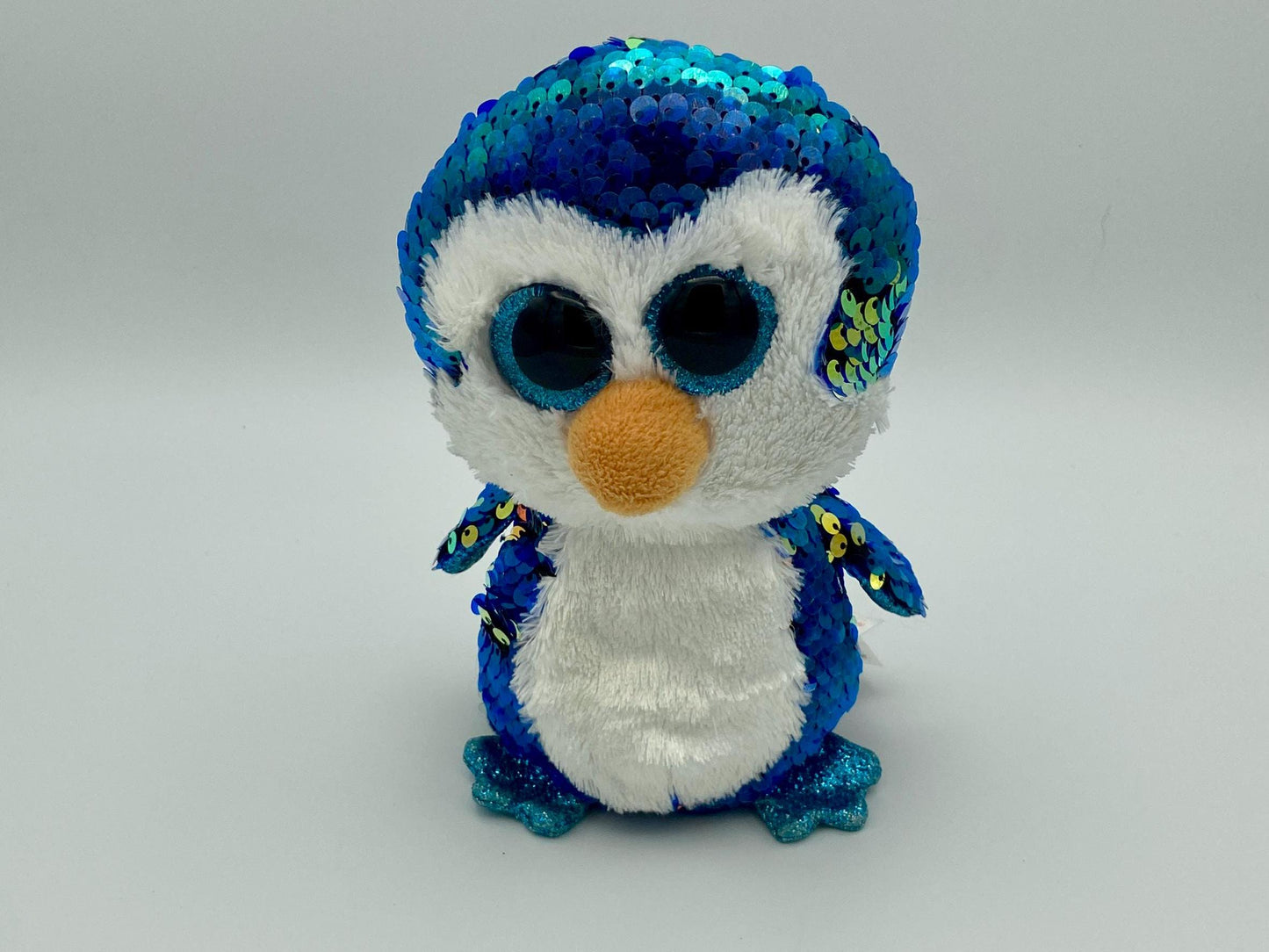 Ty Beanie Baby Penguin 6 Inch Payton Plush Stuffed Animal Toy with Blue Flippable Sequins 2018 Handpicked
