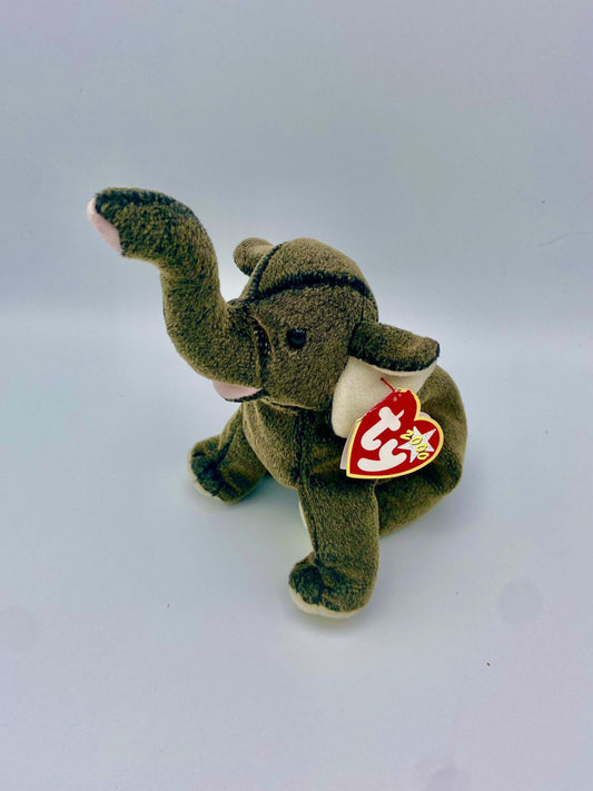 Vintage 2000 “Trumpet” The Elephant TY Beanie BabyToy 8.5 Inch w Tag