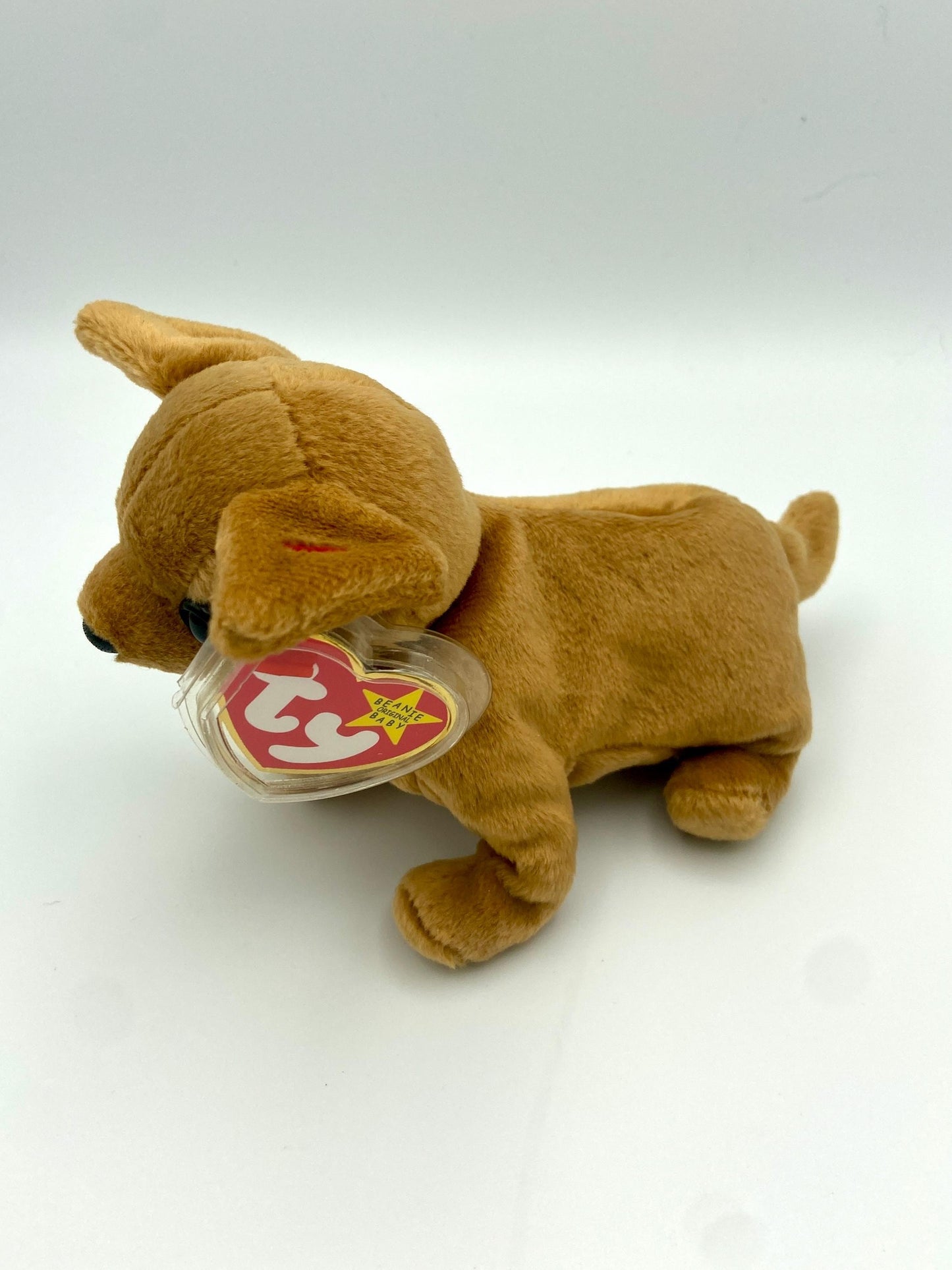 Vintage  1999 Ty Beanie Baby - Tiny the Chihuahua Dog 5 Inch Hand Picked Stuffed Animal