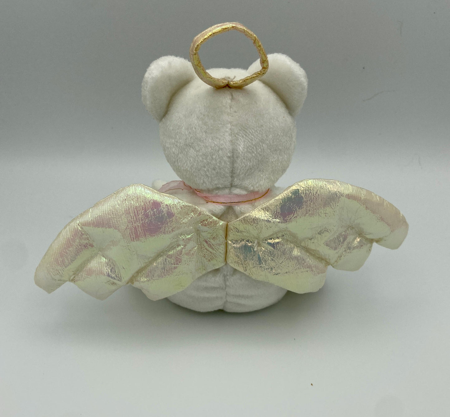 Vintage Retired 1998 TY HALO the Angel Bear Beanie Baby Rare with Brown Nose (No Tag)