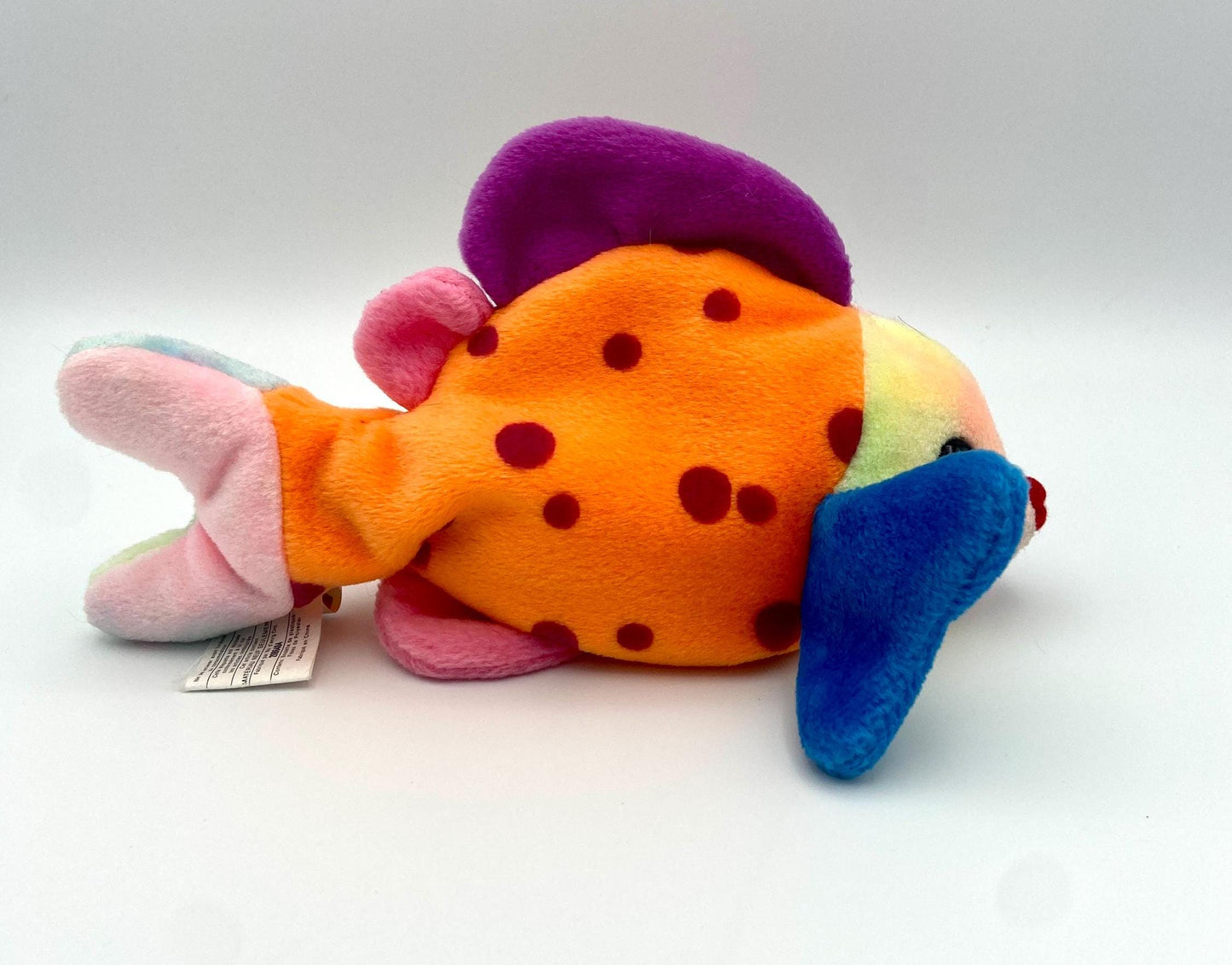 Vintage Ty Beanie Baby - Lips the Fish 8 Inch Stuffed Plush - Hand Picked (No Hang Tag)