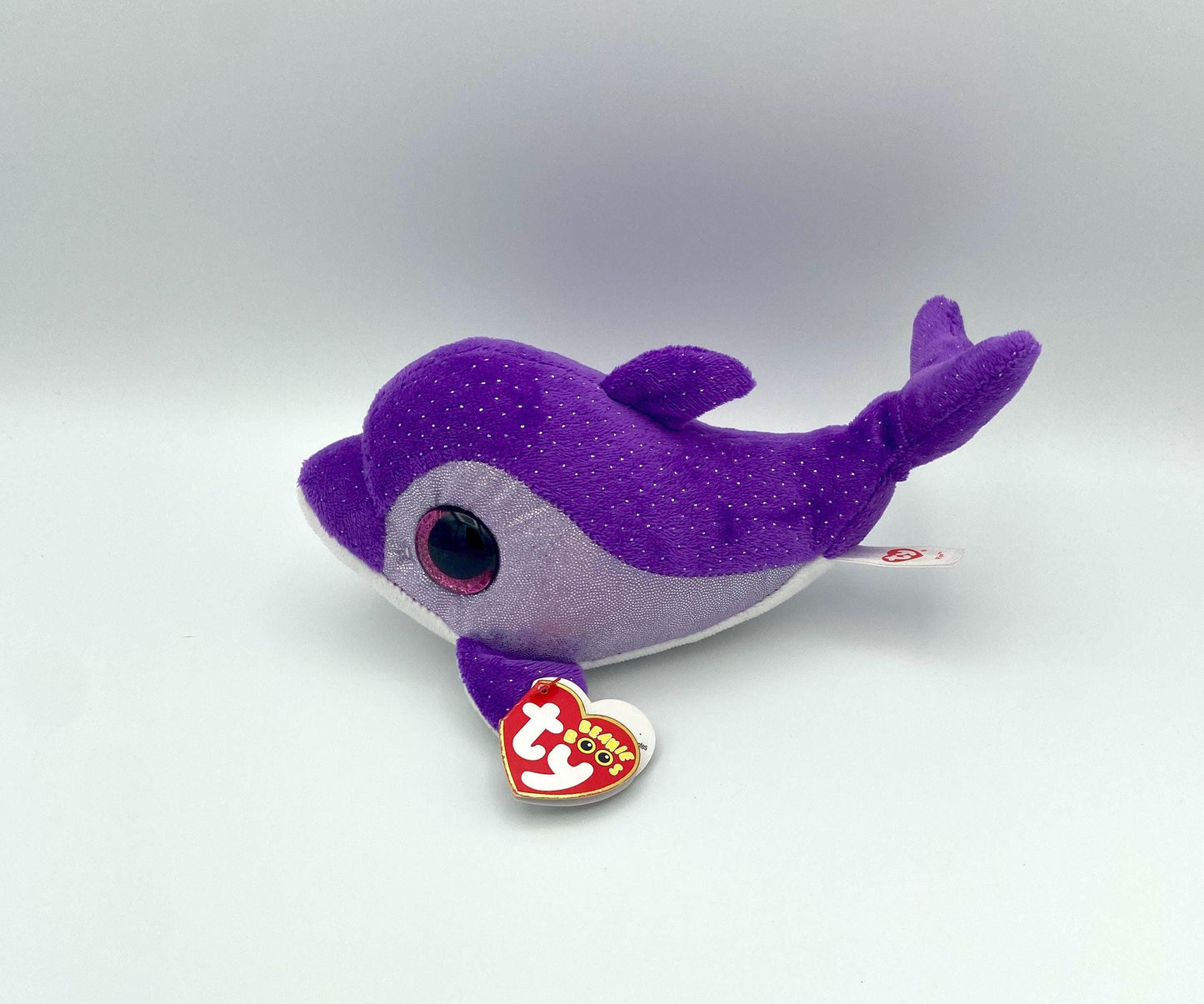 Ty Beanie Boos - Flips the Purple Dolphin 6 Inch Plush Stuffed Animal Toy 2014 Retired -NWT