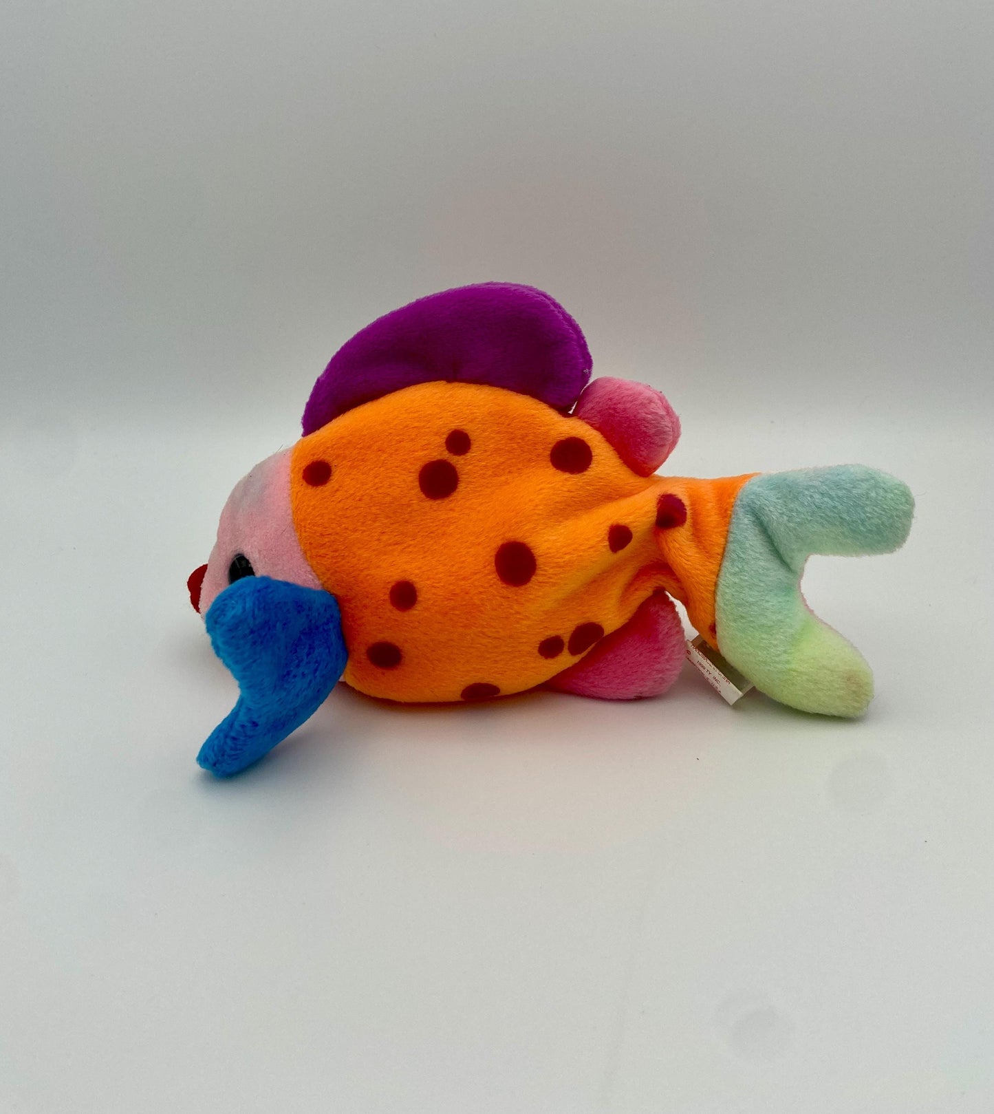 Vintage Ty Beanie Baby - Lips the Fish 8 Inch Stuffed Plush - Hand Picked (No Hang Tag)